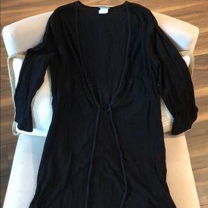 black swimsuit coverup
